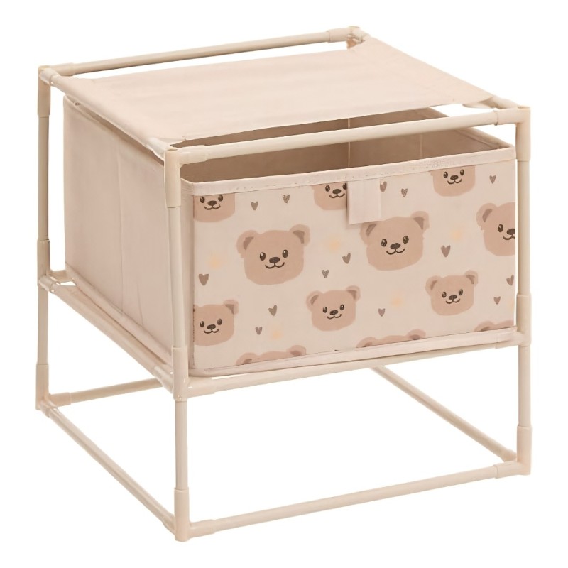 Cutie depozitare copii Orso, metal, polipropilena, carton, bej, H.31 cm, 214403