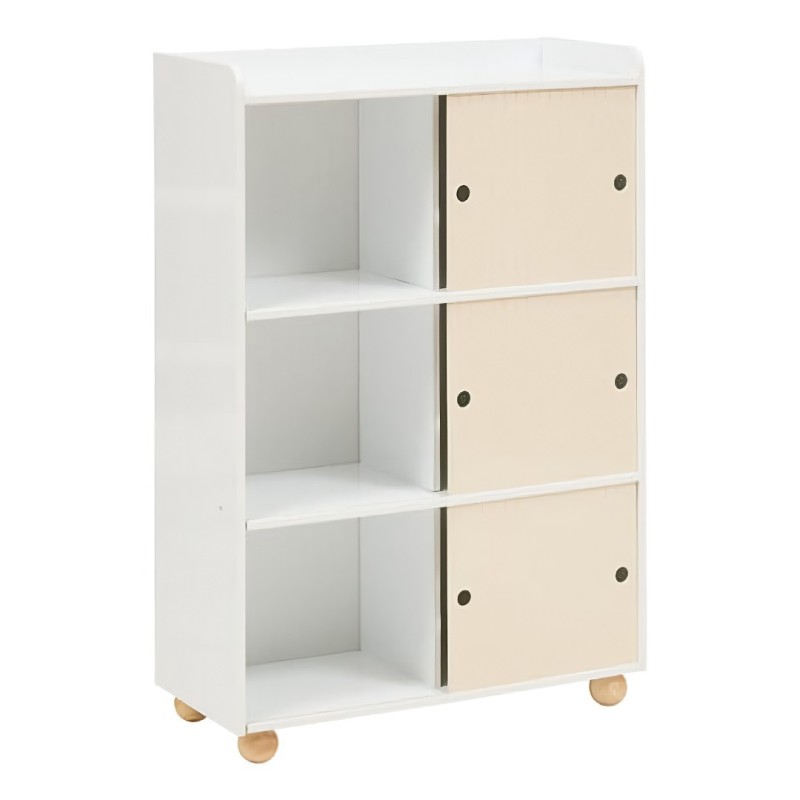Dulap pentru copii Bouli, MDF, alb/bej, H.101 cm, 214491