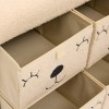 Taburet copii Ezzio, MDF, textil bej, H.50 cm, 214494