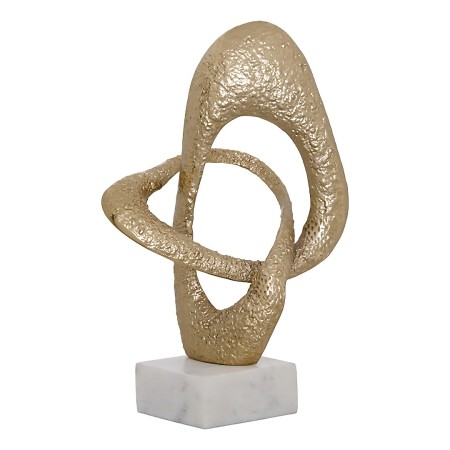 Decoratiune Dana, marmura, aluminiu, auriu, H.34 cm, 214852 