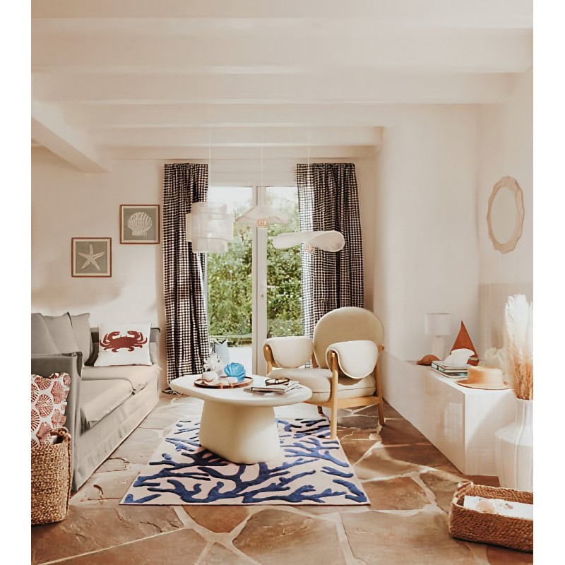 Covor Oceania, bumbac, bleu, 120X170 cm, 215463A