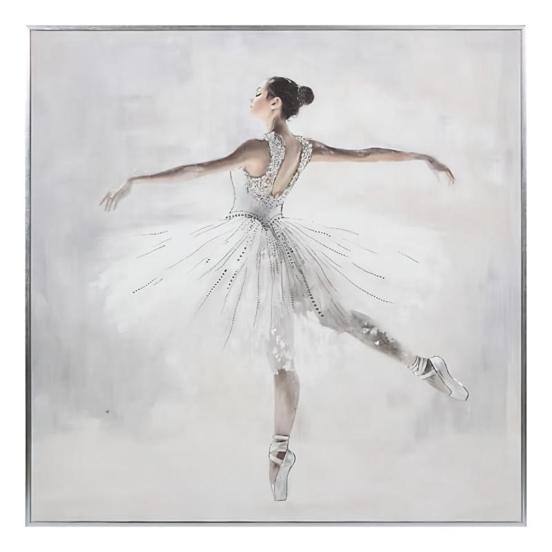 Tablou canvas Vivi, MDF, folie argintie, 78x78 cm, 215558