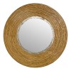 Oglinda Martin, metal, sticla, bronz/auriu, D.90 cm, 215578