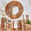 Oglinda Martin, metal, sticla, bronz/auriu, D.90 cm, 215578