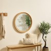 Oglinda Laia, MDF, sticla, maro, D.81 cm, 215579