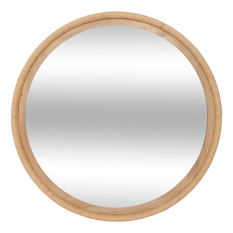 Oglinda Laia, MDF, sticla, maro, D.81 cm, 215579