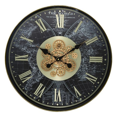Ceas de perete Marvin, metal, negru, D.60 cm, 215589 