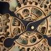 Ceas de perete Marvin, metal, negru, D.60 cm, 215589
