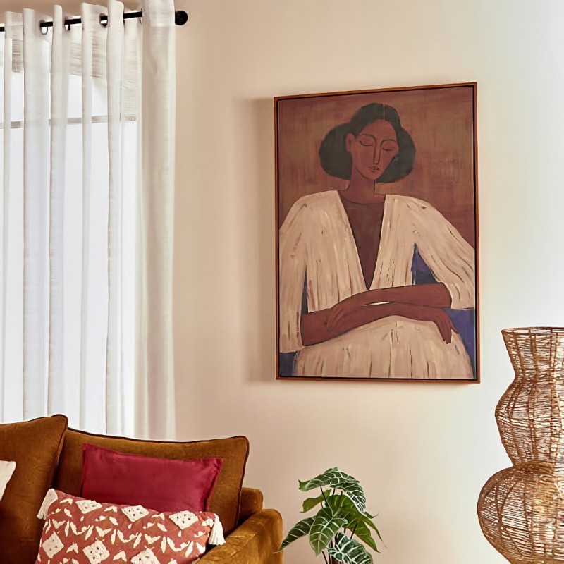 Tablou canvas Aicha, MDF, maro, 70x100 cm, 215597
