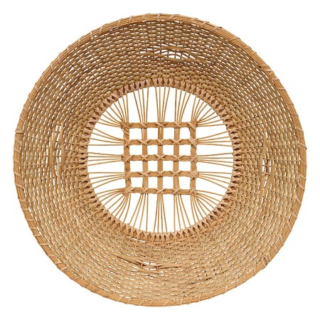Decoratiune de perete Margie, material natural impletit, maro, D.80 cm, 218517 