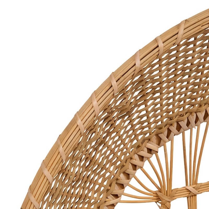 Decoratiune de perete Margie, material natural impletit, maro, D.80 cm, 218517