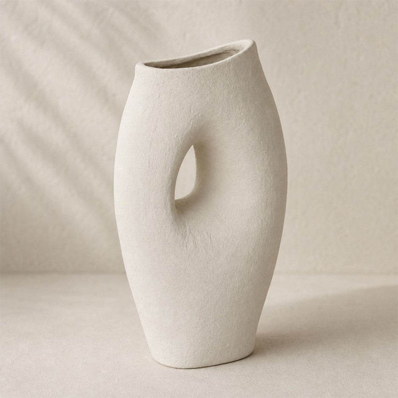 Vaza Brea, magneziu, alba, H.51 cm, 219014