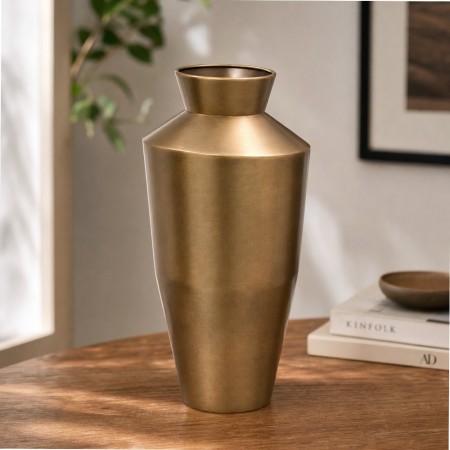 Vaza Barrel, metal, aurie, H.40 cm, 219018 