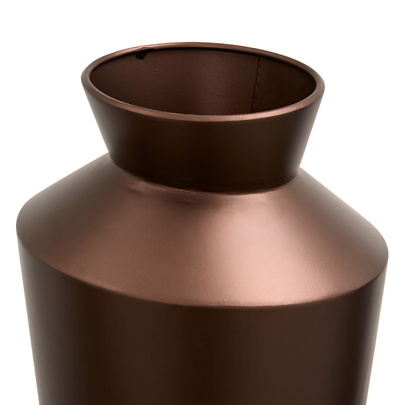 Vaza Barrel, metal, maro, H.40 cm, 219018A