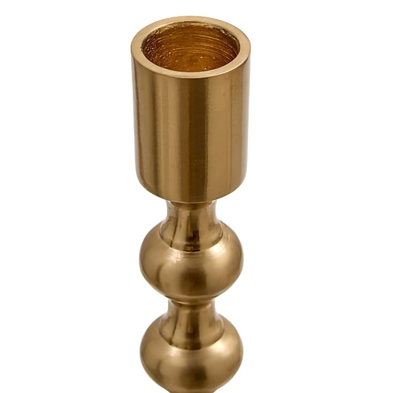 Set suport lumanari Tao, metal, auriu, H.16 cm, 219026