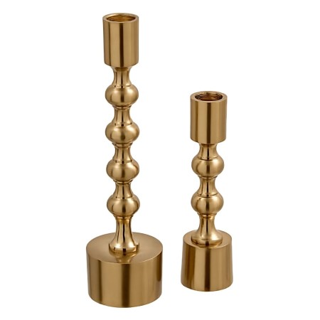 Set suport lumanari Tao, metal, auriu, H.16 cm, 219026 