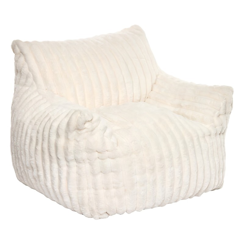 Fotoliu copii Muzi, spuma, textil, alb, H.47 cm, 219402