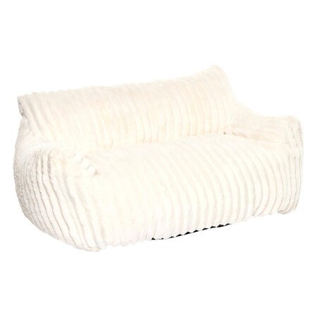 Canapea copii Muzi, spuma, textil, alb, L.100 cm, 219403 
