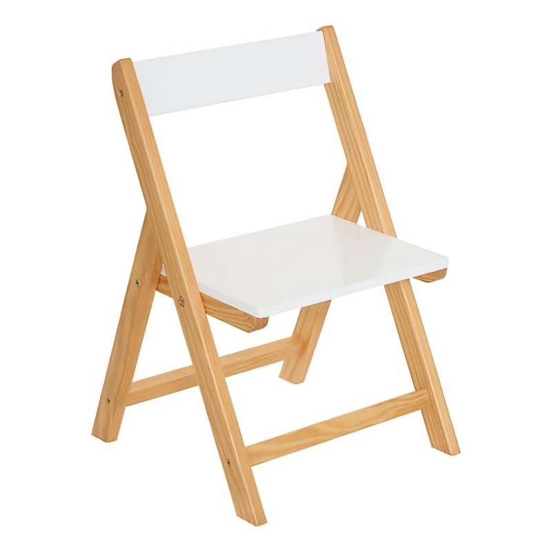 Set masa si scaune Bako, MDF, lemn de pin, alb, 219408