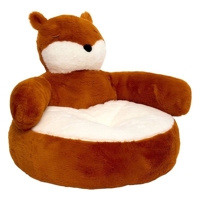 Fotoliu copii Zafa Fox, poliester, portocaliu, H.38 cm, 219410B
