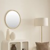 Oglinda Trudy, MDF, aspect travertin, bej, D.55 cm, 219696