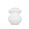 Suspensie Nika, metal, hartie, alba, 1XE27, D.45 cm, 221610