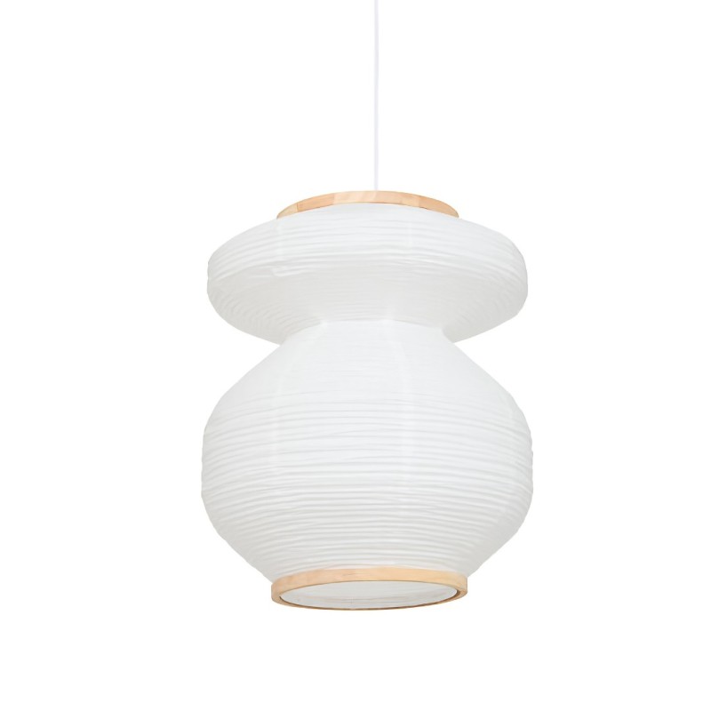 Suspensie Nika, metal, hartie, alba, 1XE27, D.45 cm, 221610