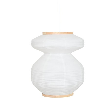 Suspensie Nika, metal, hartie, alba, 1XE27, D.45 cm, 221610 