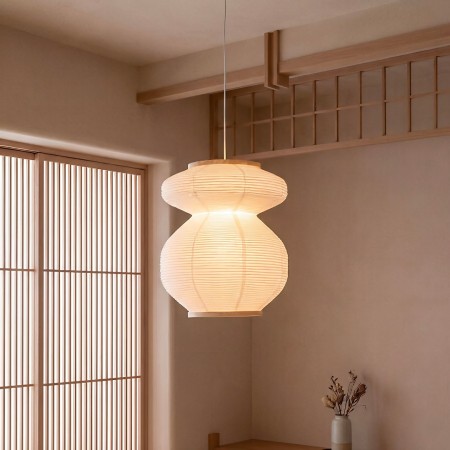Suspensie Nika, metal, hartie, alba, 1XE27, D.45 cm, 221610 