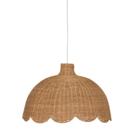 Suspensie Mili, metal, ratan, maro, 1XE27, D.58 cm, 221616 