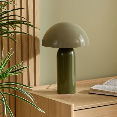 Veioza Lito, metal, verde khaki, 1XE14, H.37 cm, 221630F 