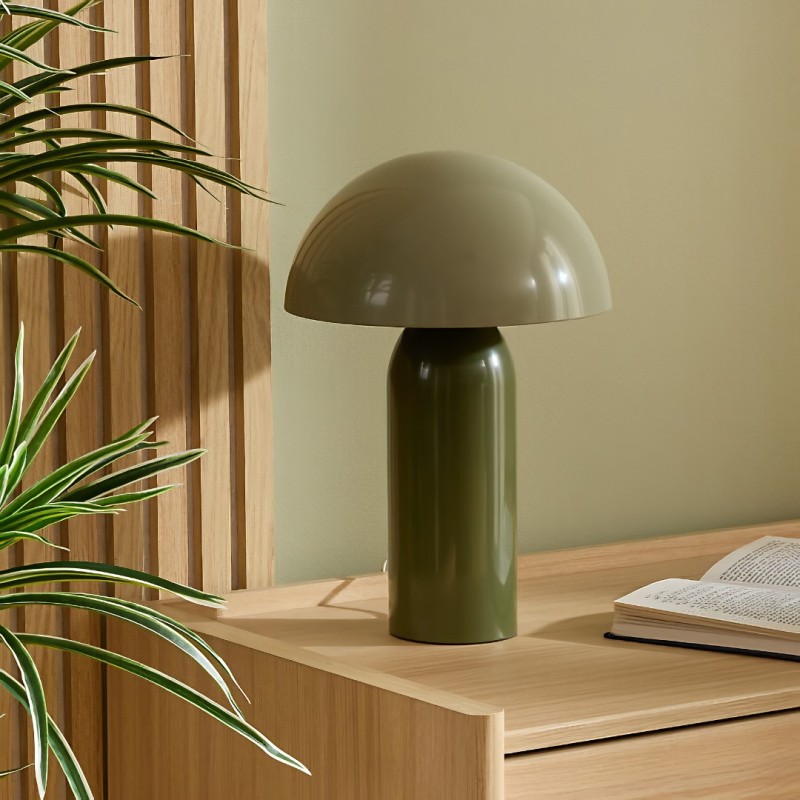 Veioza Lito, metal, verde khaki, 1XE14, H.37 cm, 221630F