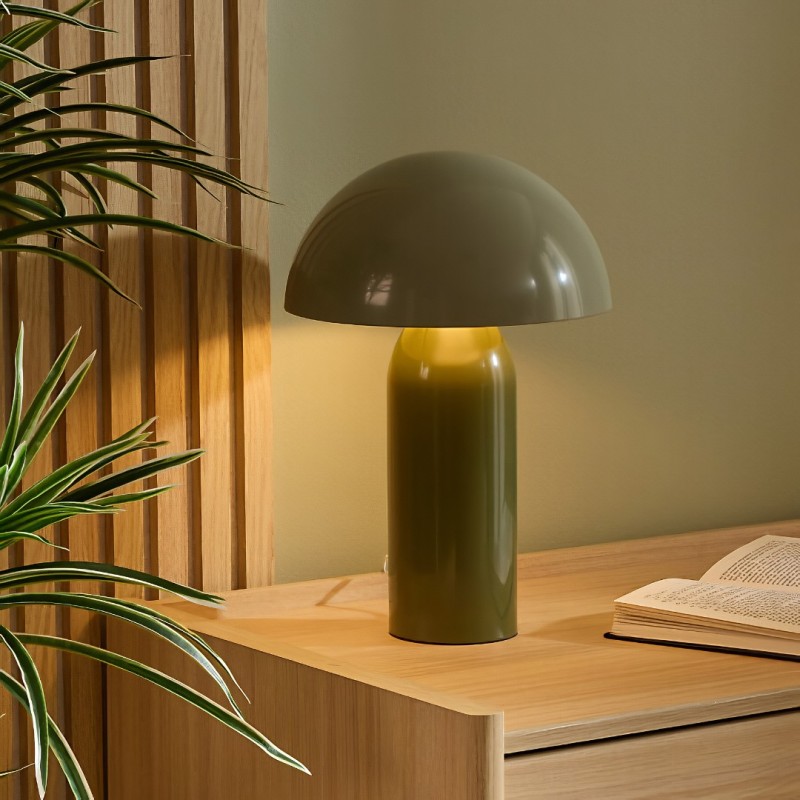 Veioza Lito, metal, verde khaki, 1XE14, H.37 cm, 221630F