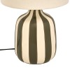 Veioza Vilma, ceramica, alb/verde khaki, 1XE14, H.41 cm, 221633C