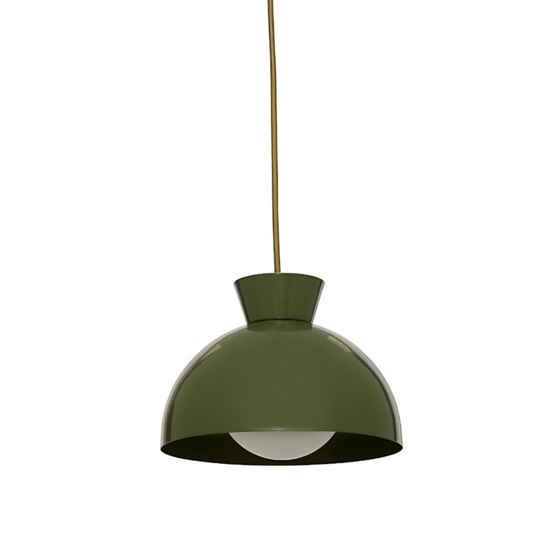 Suspensie Lito, metal, verde khaki, 1XG9, D.22 cm, 221654B