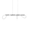 Suspensie Siveo, metal, negru, LED, 35W, alb cald 3000K, L.140 cm, 221665