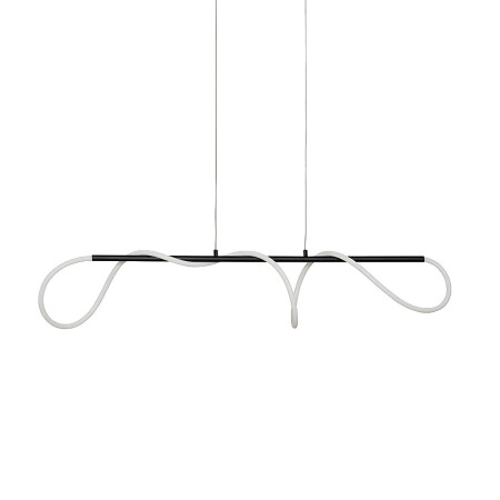 Suspensie Siveo, metal, negru, LED, 35W, alb cald 3000K, L.140 cm, 221665 