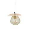 Suspensie Nateo, metal, sticla, ambra, 1XE27, D.23 cm, 221666