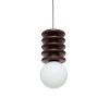 Suspensie Rochi, metal, lemn de mango, maro, 1XE27, D.20 cm, 221680