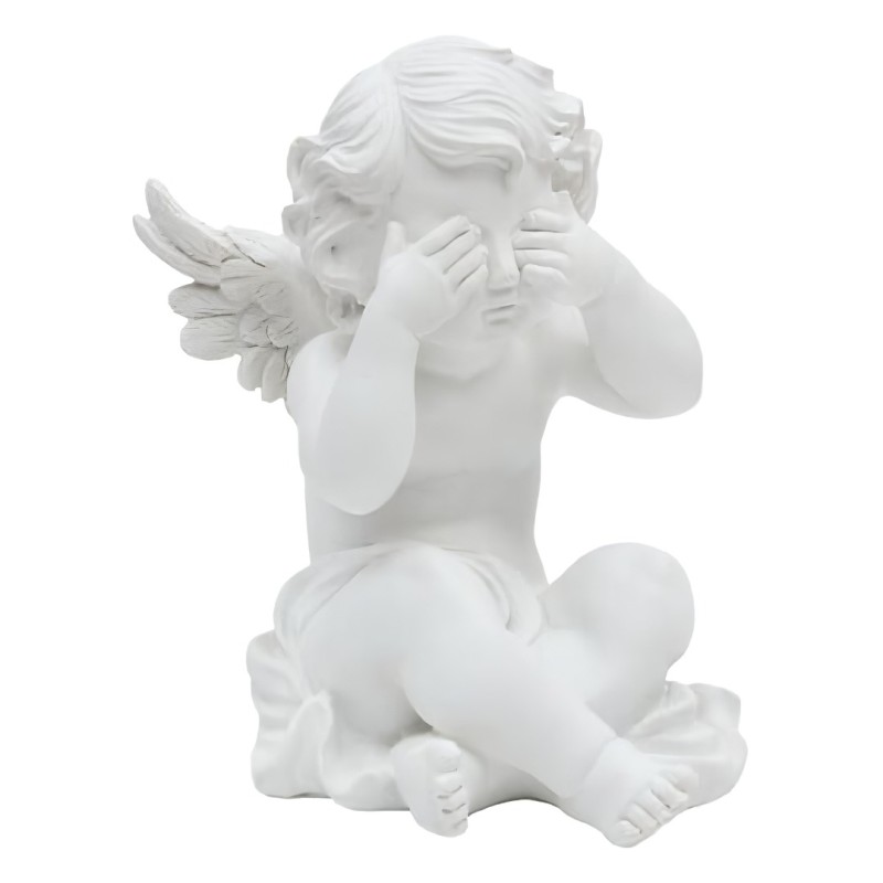 Decoratiune Angel, polirasina, alb, H.23 cm, 222928
