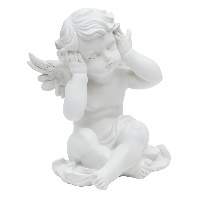 Decoratiune Angel, polirasina, alb, H.23 cm, 222928