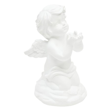 Decoratiune Angel, polirasina, alb, H.19 cm, 222932 