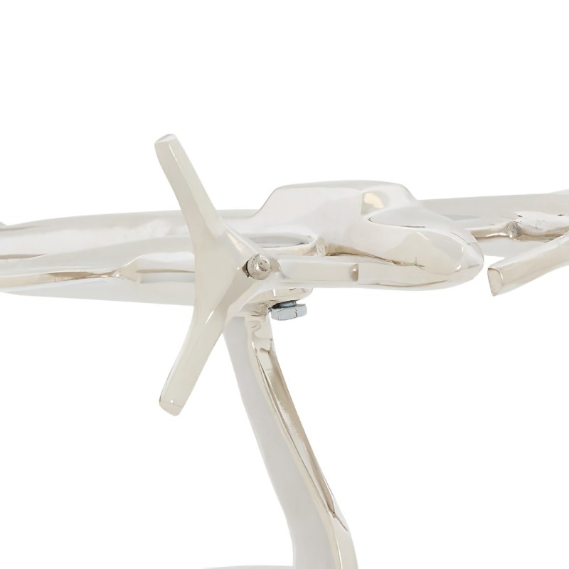 Decoratiune Flavie, metal, argintiu, L.30 cm, 222935