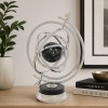 Glob decorativ Hisae, metal, argintiu, H.46 cm, 222941