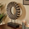 Decoratiune Nyero, lemn de brad, negru/bej, H.47 cm, 222999