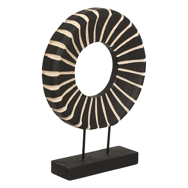 Decoratiune Nyero, lemn de brad, negru/bej, H.47 cm, 222999
