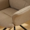 Scaun rotativ de birou Sisco, metal, textil, bej, H.98 cm, 223603A
