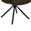 Scaun rotativ de birou Sisco, metal, textil, verde khaki, H.98 cm, 223603B