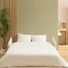 Canapea cu 2 locuri Milo, lemn de eucalipt, textil, ivoar, L.155 cm, 223606A