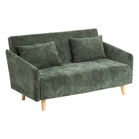 Canapea cu 2 locuri Milo, lemn de eucalipt, textil, verde cedru, L.155 cm, 223606B 